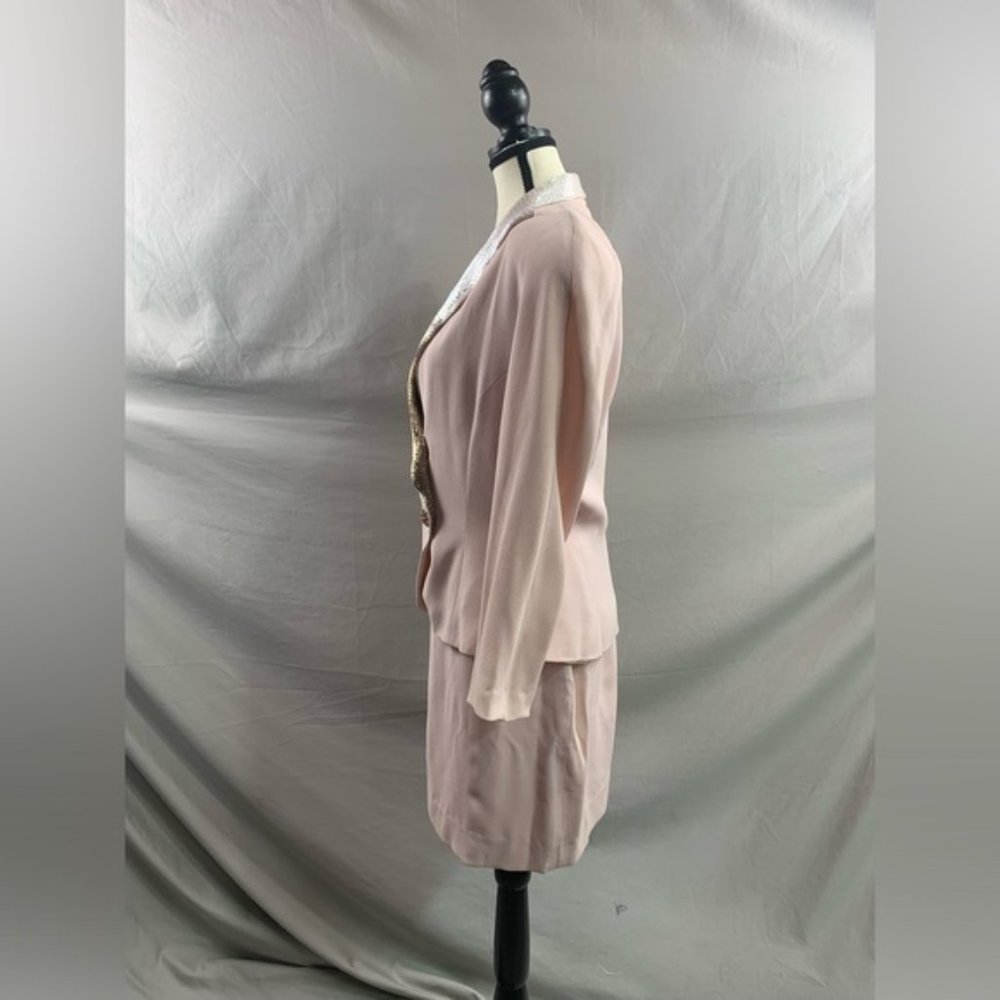 Vintage Pink Beaded Jacket And Matching Skirt - Picture 3 of 5